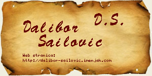 Dalibor Sailović vizit kartica
